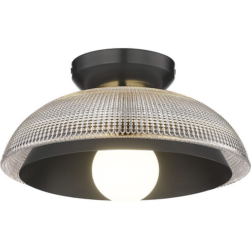 Crawford 1 Light 11.75 inch Matte Black Flush Mount Ceiling Light